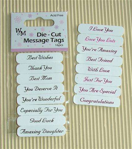 Crafty Stuff: Die Cut message tags : Love