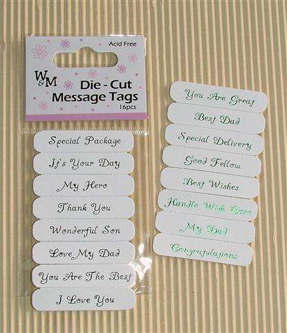 Crafty Stuff: Die Cut message tags : You are Great