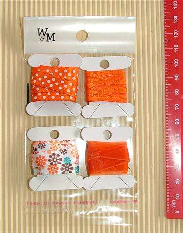 Crafty Stuff: Ribbon set 4 x 1m : ORANGE