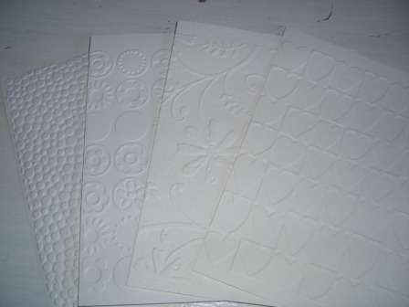 Crafty Stuff: Embossed paper kits 4 sheets