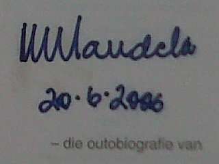 Mandela Autographed Book - Lang Pad Na Vryheid with C.O.A