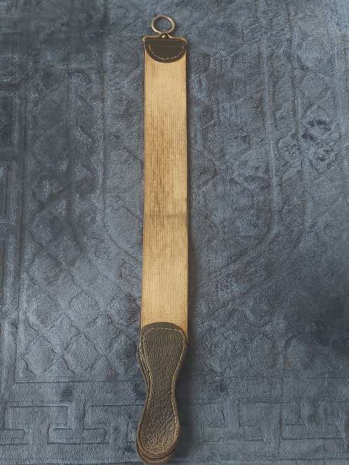 Cut Throat straight Razor, Strop & oil stone