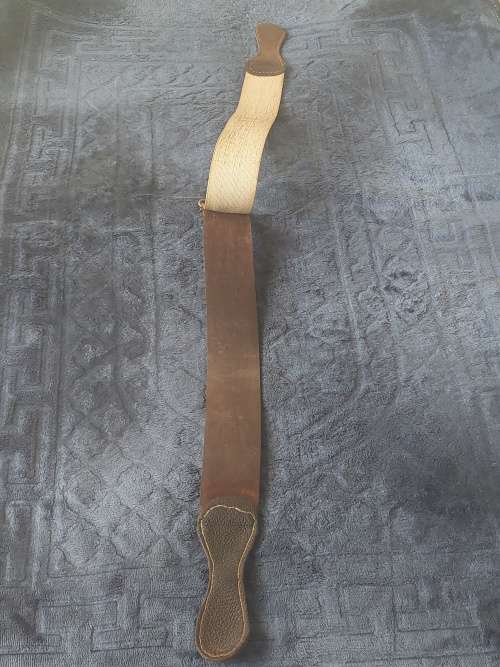 Cut Throat straight Razor, Strop & oil stone