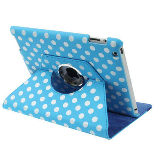 360 Degree Rotatable Leather Case with Holder for New iPad (iPad 3)