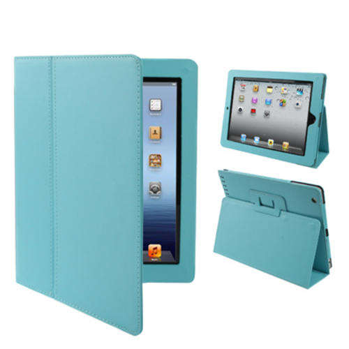 High Quality Folding PU Leather Case - Blue