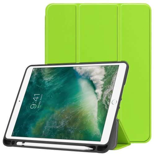 iPad 2017 / 2018 Tri Fold Smart Cover With Pencil Slot - Green