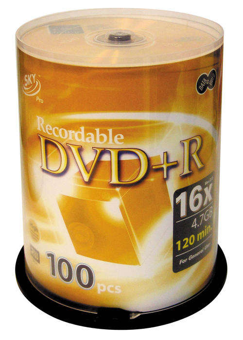 SkyPRO DVD+R Printable - 100 Spindle