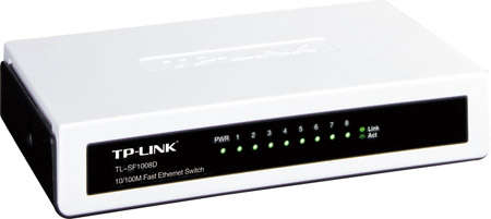 TP-LINK - TL-SF1008D Unmanaged 8 port 10/100Mbps Switch