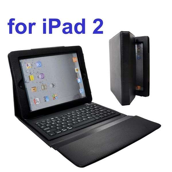 Protective Leather Case for iPad 2 with Bluetooth Keyboard