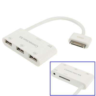 3 in 1 Connection Kit (USB HUB + PC Sync + Charge) for iPad 2 / iPad / iPhone 4 & 4S / iPOD