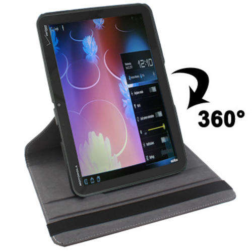 360 Degree Rotating PU Leather Cover for Motorola XOOM