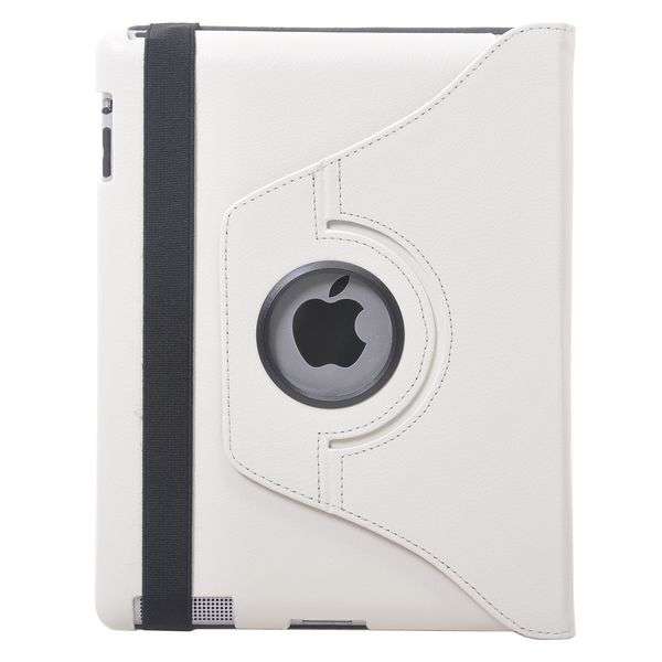 iPad2 Rotating Leather Stand Cover - Cream