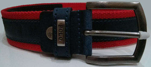 Polo Navy & Red Contrast Leather belt