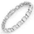 Elegant Brand New Bracelet With 40.50ctw Cubic zirconia in 925 Sterling silver.&#8207;