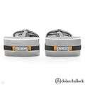 DOLAN BULLOCK Fashionable Brand New Cuff Links With Genuine Diamonds Beautifully Crafted in 18K/StSl