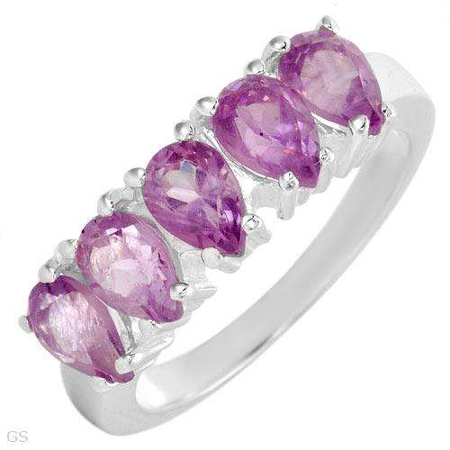 **R1500.00** Terrific Brand New Ring With 2.00ctw Genuine Amethysts  925 Sterling silver- Size 7