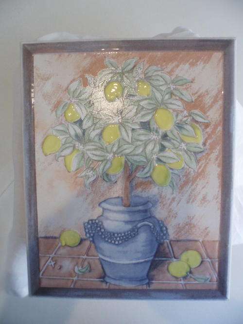 Ceramic Lemon Tree Picture Tile