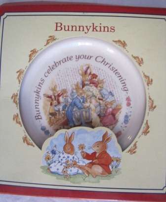 Royal Doulton Bunnykins Christening plate