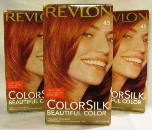 Revlon coloursilk - 45 Bright Auburn - all 3 for 1 bid