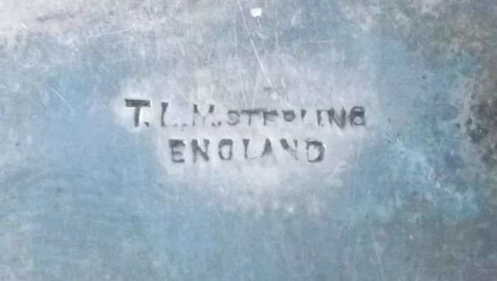 A MAGNIFICENT ART DECO STERLING SILVER BROOCH BY THOMAS L MOTT....REAL BUTTERFLY WINGS !!