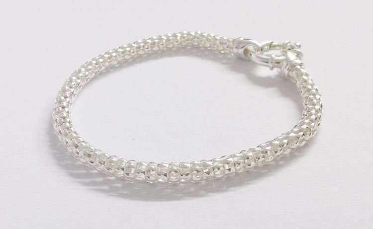 A FANTASTIC ""WOVEN"" STERLING SILVER BRACELET WITH SIGNORETTI CLASP ...B E A U T I F U L !!!