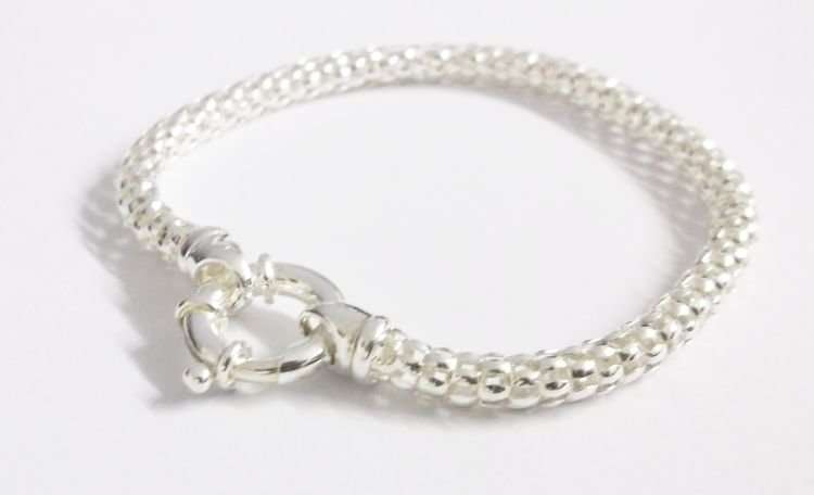 A FANTASTIC ""WOVEN"" STERLING SILVER BRACELET WITH SIGNORETTI CLASP ...B E A U T I F U L !!!
