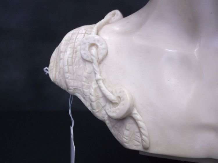 AN AWESOME LARGE AND HEAVY RESIN BUST OF A BOY ON PLINTH BY SANTINI ....SUPERB CONDITION !!