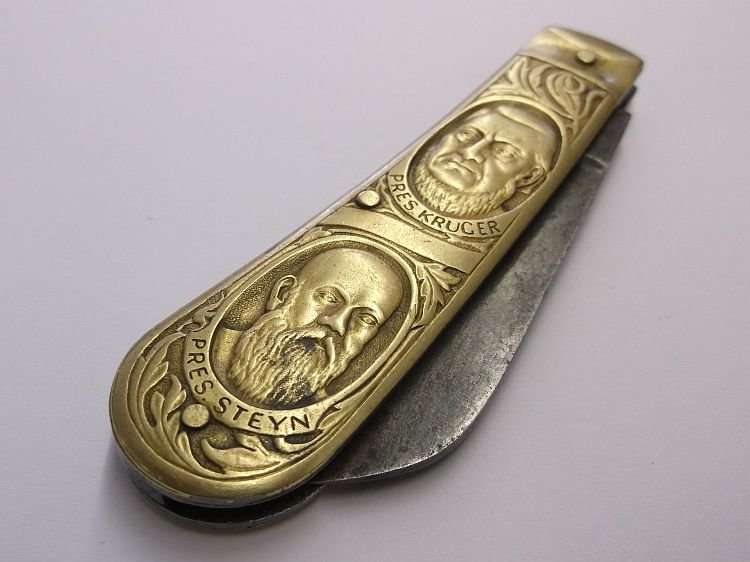 WOW !!!! PRES..KRUGER..STEYN..SWART..VERWOERD...AFRICANA POCKET KNIFE BY CARL SCHLIEPER