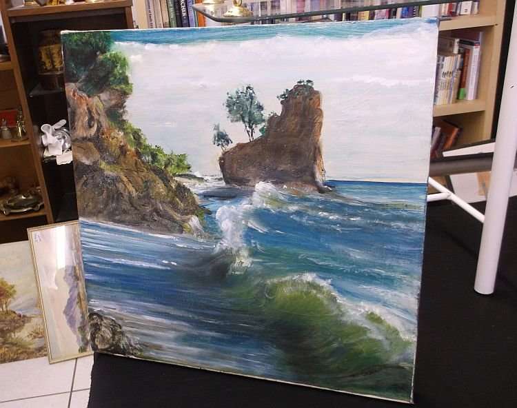 AN ORIGINAL OIL ON CANVAS BY NEL CALBURN