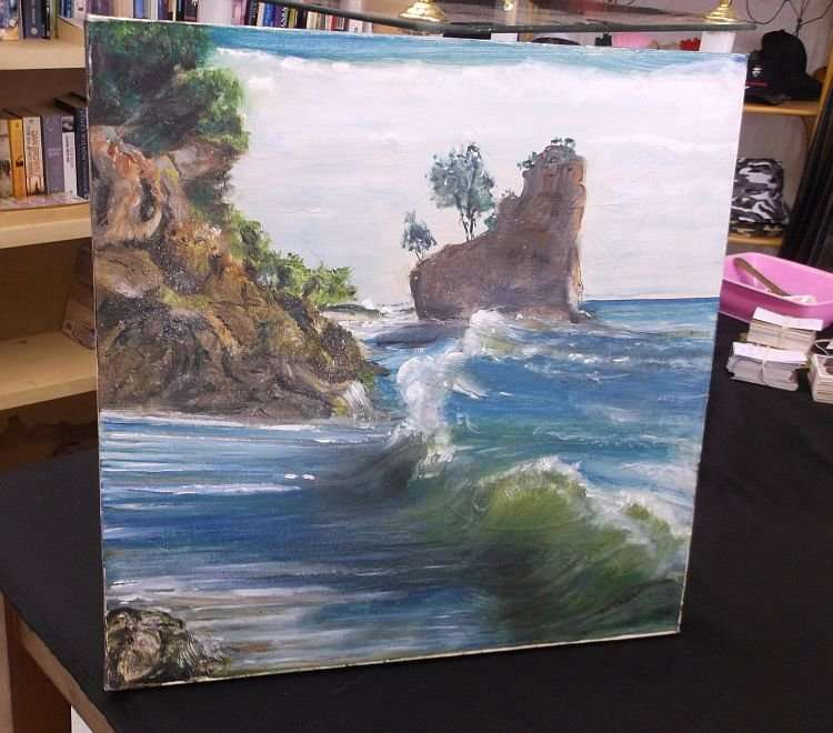 AN ORIGINAL OIL ON CANVAS BY NEL CALBURN