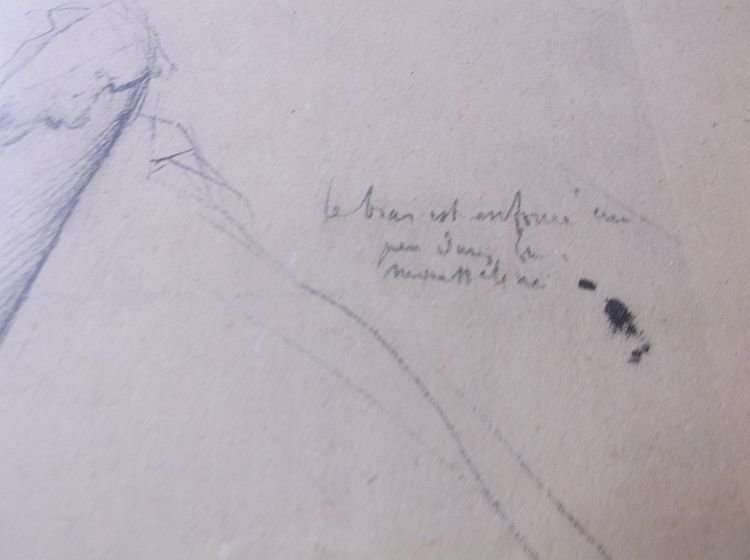 AN OLD AND RARE ETCHING OF ONE OF EDGAR DEGAS` BALLERINAS ....A GREAT CONVERSATION PIECE