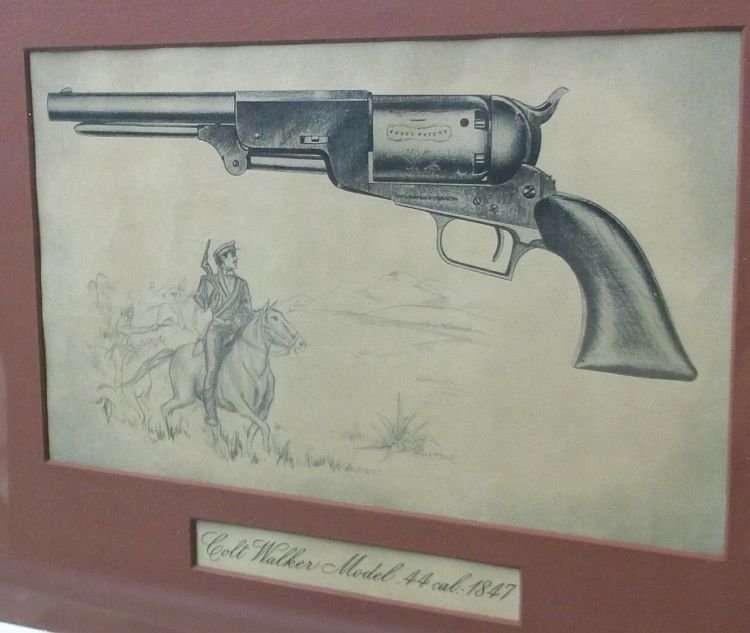 A TOTALLY COOL VINTAGE PRINT FOR THE GUN LOVER - COLT WALKER MODEL .44 CAL