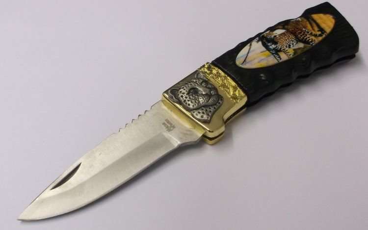 BIG 5...." LEOPARD "....COLLECTORS KNIFE....GREAT BLADE...GOOD WEIGHT...AWESOME GIFT...
