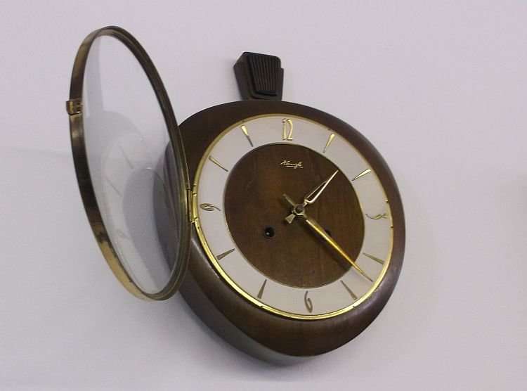 STUNNING RARE ART DECO KIENZLE GERMANY WIND UP CHIME WALL CLOCK  - WORKS !!