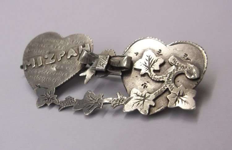 A RARE OLD HALLMARKED STERLING SILVER MIZPAH BROOCH ....CHESTER ...AROUND 1896...PLEASE READ