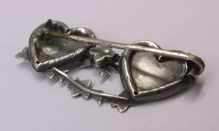 A RARE OLD HALLMARKED STERLING SILVER MIZPAH BROOCH ....CHESTER ...AROUND 1896...PLEASE READ