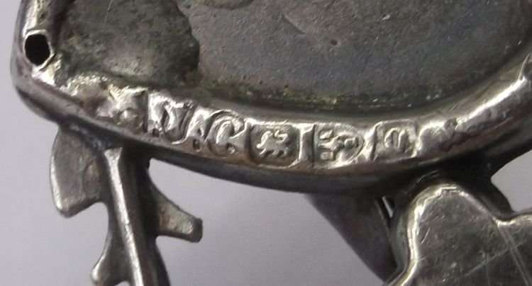 A RARE OLD HALLMARKED STERLING SILVER MIZPAH BROOCH ....CHESTER ...AROUND 1896...PLEASE READ