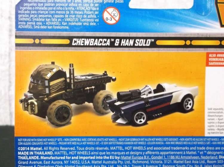 SO DIFFERENT !! A DOUBLE PACK OF DIE CAST METAL HOTWHEELS - STAR WARS CHARACTER VEHICLES...MUST SEE