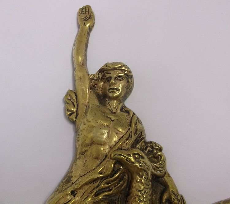 A STUNNING OLD CAST METAL FIXTURE FOR FURNITURE OR ARCHITECTURE - LOOKS FRENCH .....