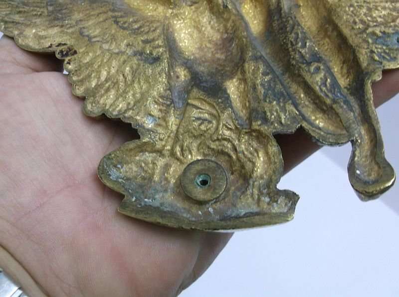 A STUNNING OLD CAST METAL FIXTURE FOR FURNITURE OR ARCHITECTURE - LOOKS FRENCH .....