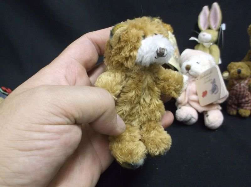 A CUTE LITTLE COLLECTION OF TINY TEDDY BEARS AND ONE TINY RABBIT BY RUSS AND MORE .....