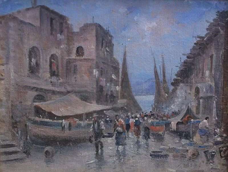 A GORGEOUS ORIGINAL OIL ON BOARD ....DEFINITELY ITALIAN ....GREAT ATTENTION TO DETAIL