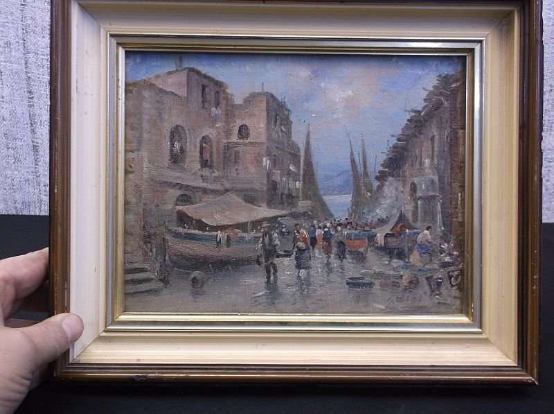 A GORGEOUS ORIGINAL OIL ON BOARD ....DEFINITELY ITALIAN ....GREAT ATTENTION TO DETAIL
