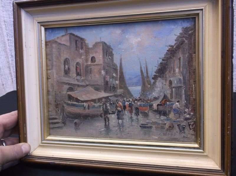 A GORGEOUS ORIGINAL OIL ON BOARD ....DEFINITELY ITALIAN ....GREAT ATTENTION TO DETAIL