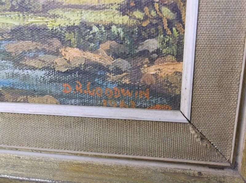 A BRILLIANT SOUTH AFRICAN FARM STYLE ORIGINAL OIL ON BOARD BY D.R GOODWIN DATED 1963...WOW !!!