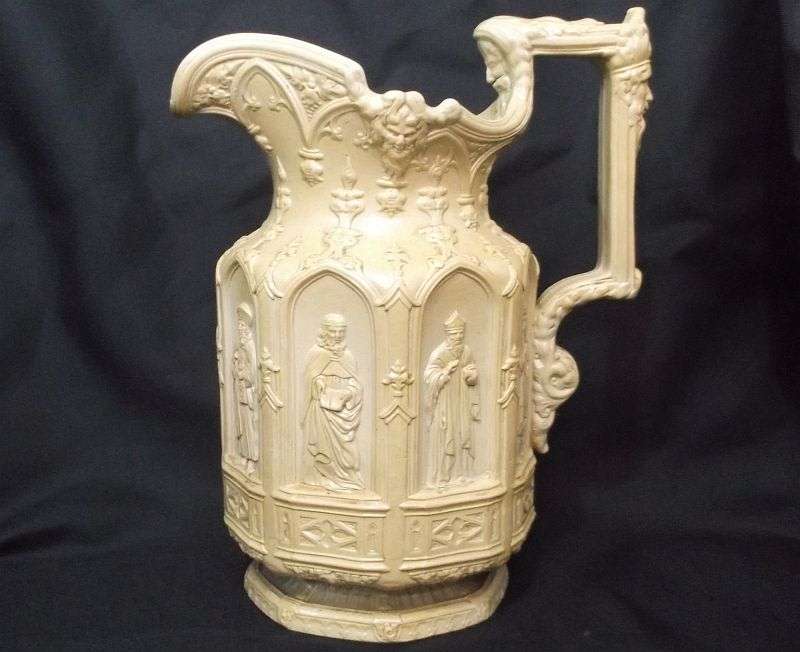 WOW !!! ULTRA RARE HIGHLY DETAILED APOSTLE JUG BY CHARLES MEIGH MADE MARCH 17 1842 IN HANLEY ENGLAND