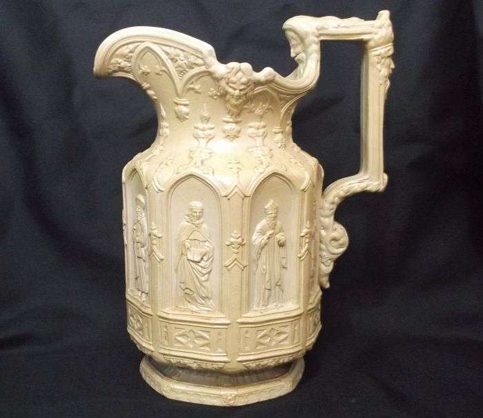 WOW !!! ULTRA RARE HIGHLY DETAILED APOSTLE JUG BY CHARLES MEIGH MADE MARCH 17 1842 IN HANLEY ENGLAND