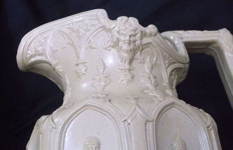 WOW !!! ULTRA RARE HIGHLY DETAILED APOSTLE JUG BY CHARLES MEIGH MADE MARCH 17 1842 IN HANLEY ENGLAND