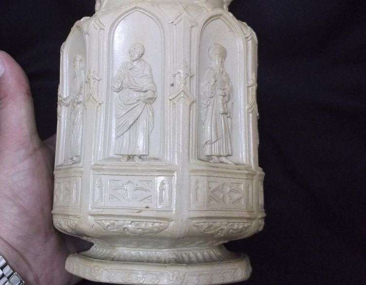 WOW !!! ULTRA RARE HIGHLY DETAILED APOSTLE JUG BY CHARLES MEIGH MADE MARCH 17 1842 IN HANLEY ENGLAND