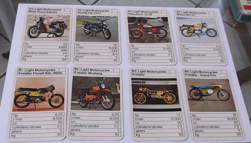 ABSOLUTELY RARE AND AWESOME !! TRUMPS !!...........LIGHT MOTORCYCLES.......WICKED !!!!!!!!